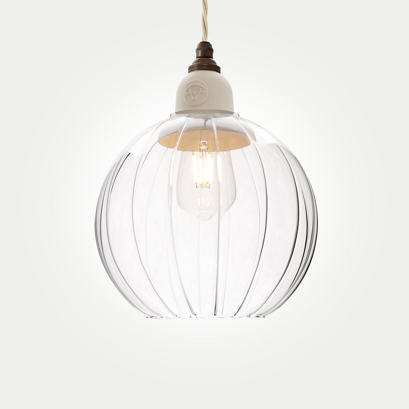 Millais-Glass-Pendant-Light-retro Dimmable LED Light Bulb Pear