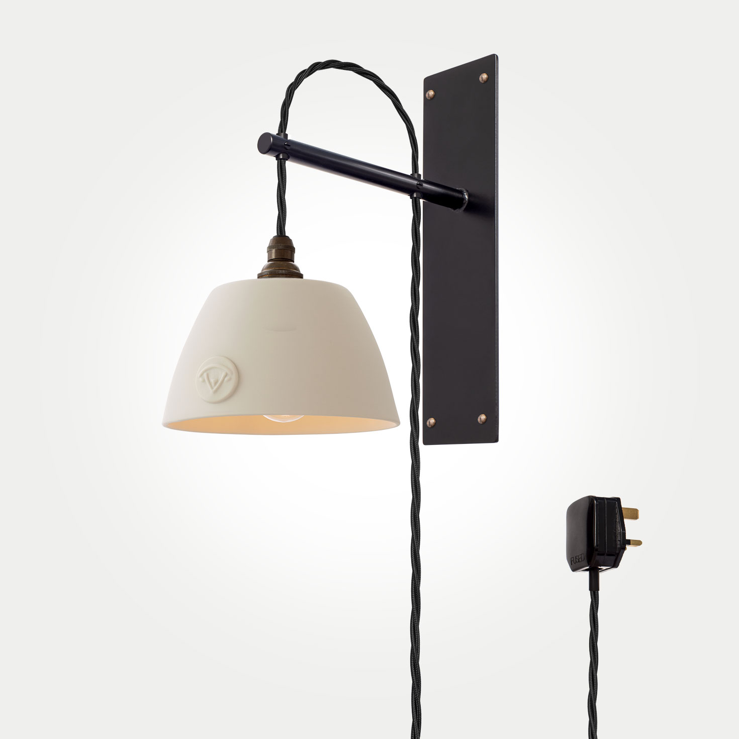 Cottage-Industrial-Plug-In-Wall-Light Ceiling Light