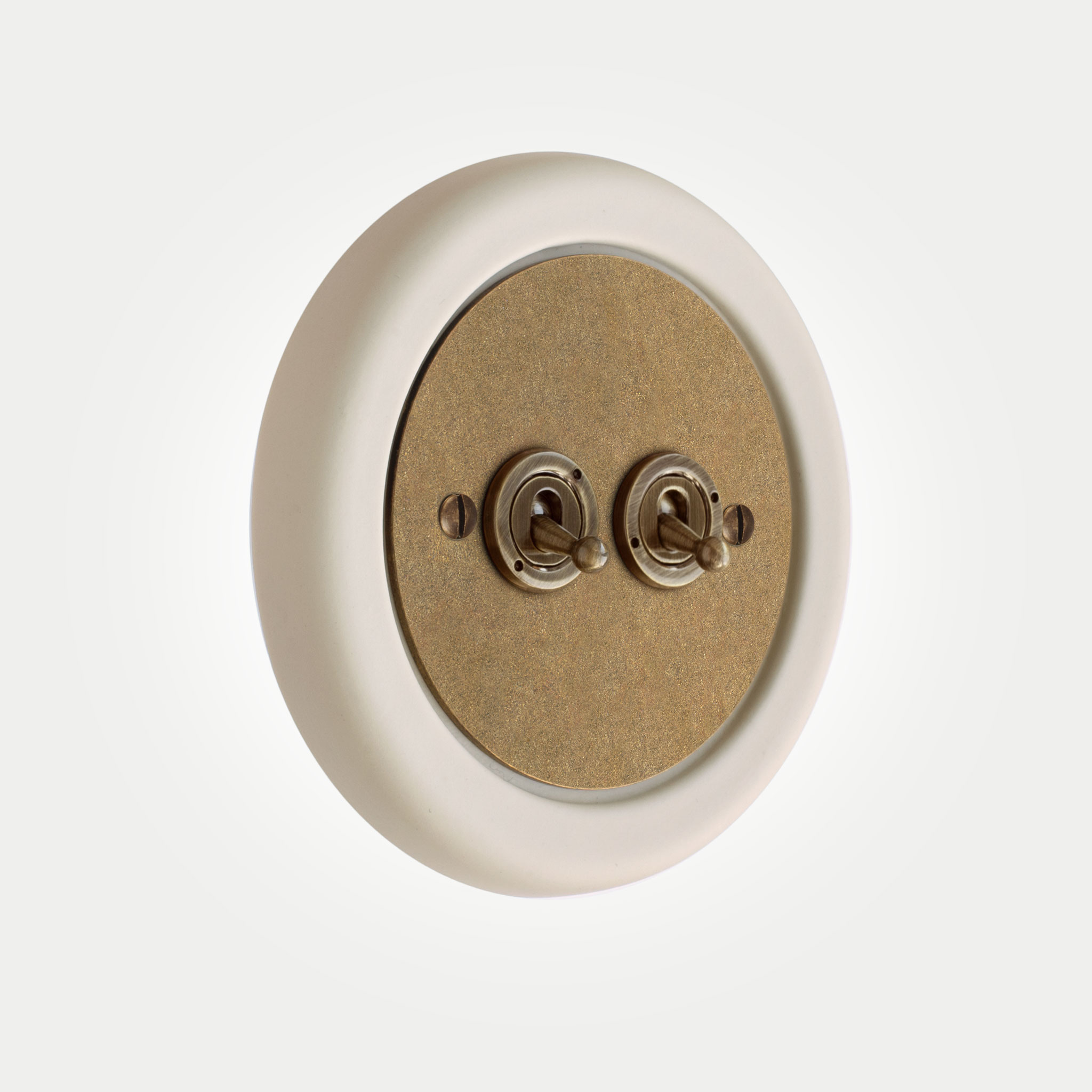 Brass-Switch-Toggle-2-Gang Dimmable LED Light Bulb Pear