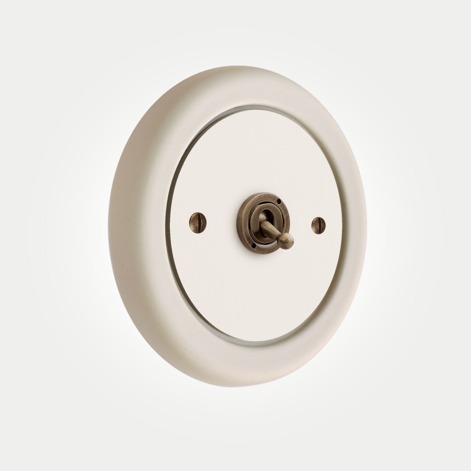 1-Gang-White-Brass-Designer-Switch Dimmable LED Globe Light Bulb