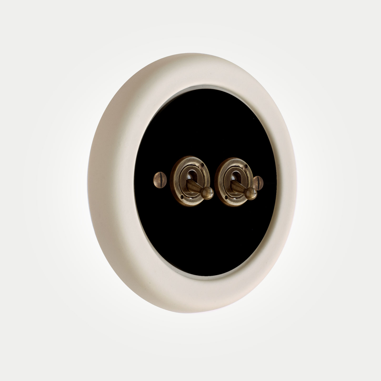 1-Gang-Black-Brass-Traditional-Switch Dimmable LED Globe Light Bulb