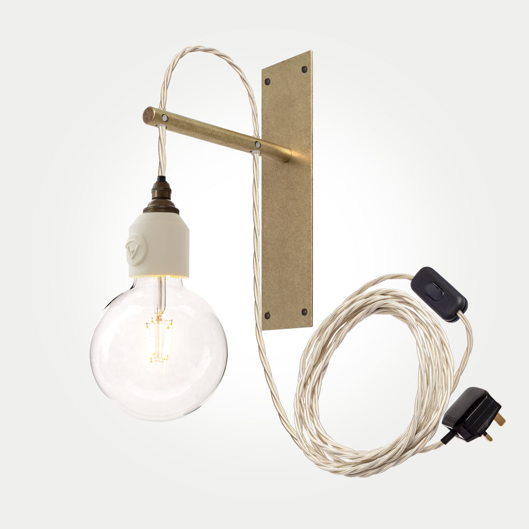 Boxted-Acanthus-Plugin-Cream-Cord Dimmable LED Light Bulb Pear